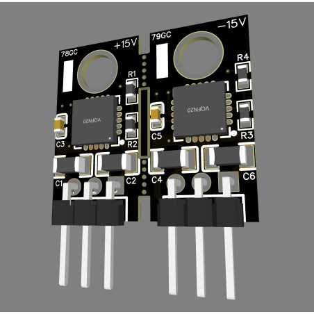 Pair Voltage regulator +15V -15V ultra low noise