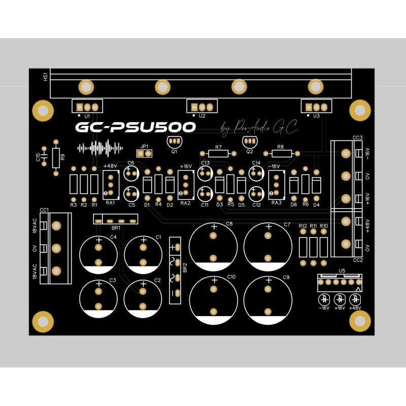 GC-PSU500 pour lunchbox API500 - PCB ProAudio G.C. - 1